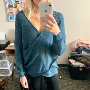 Long sleeve blue/green sweater